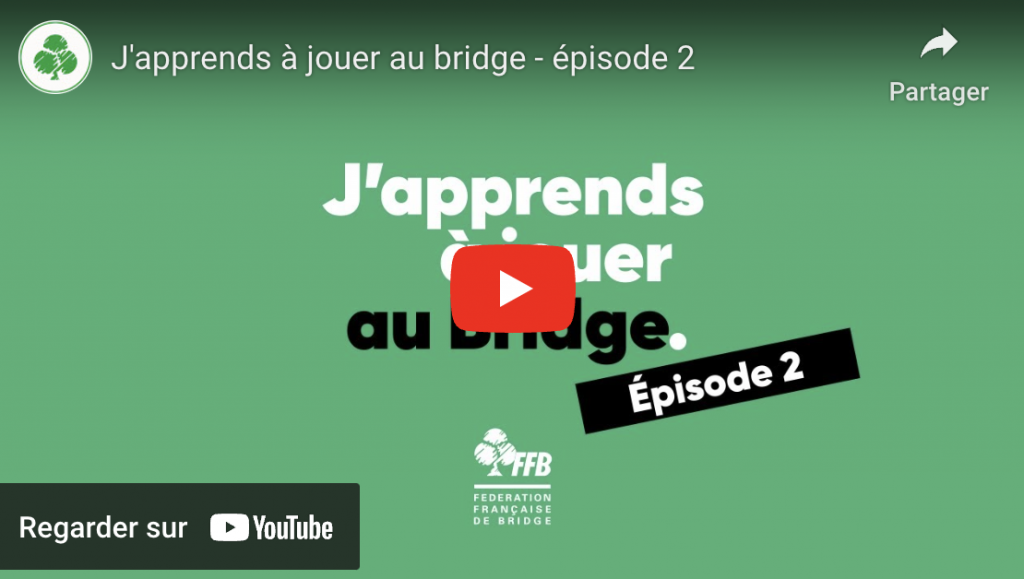 Vidéos sur youtube : l'initiation au bridge. Un parcours progressif et accessible.